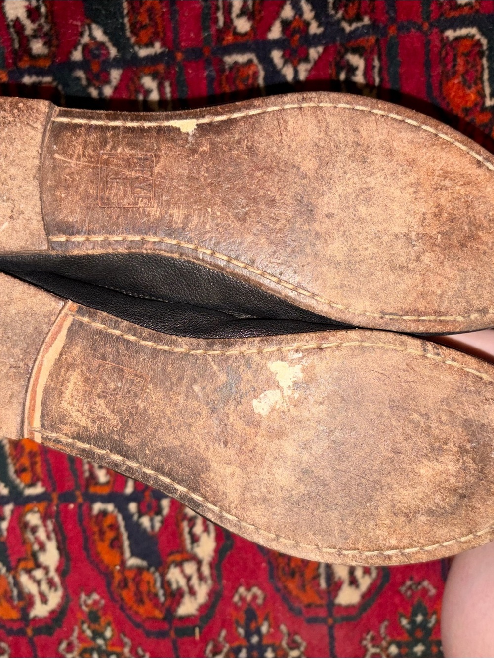 Frye Black Leather Women's Ballet Flats - Picture 2 of 3